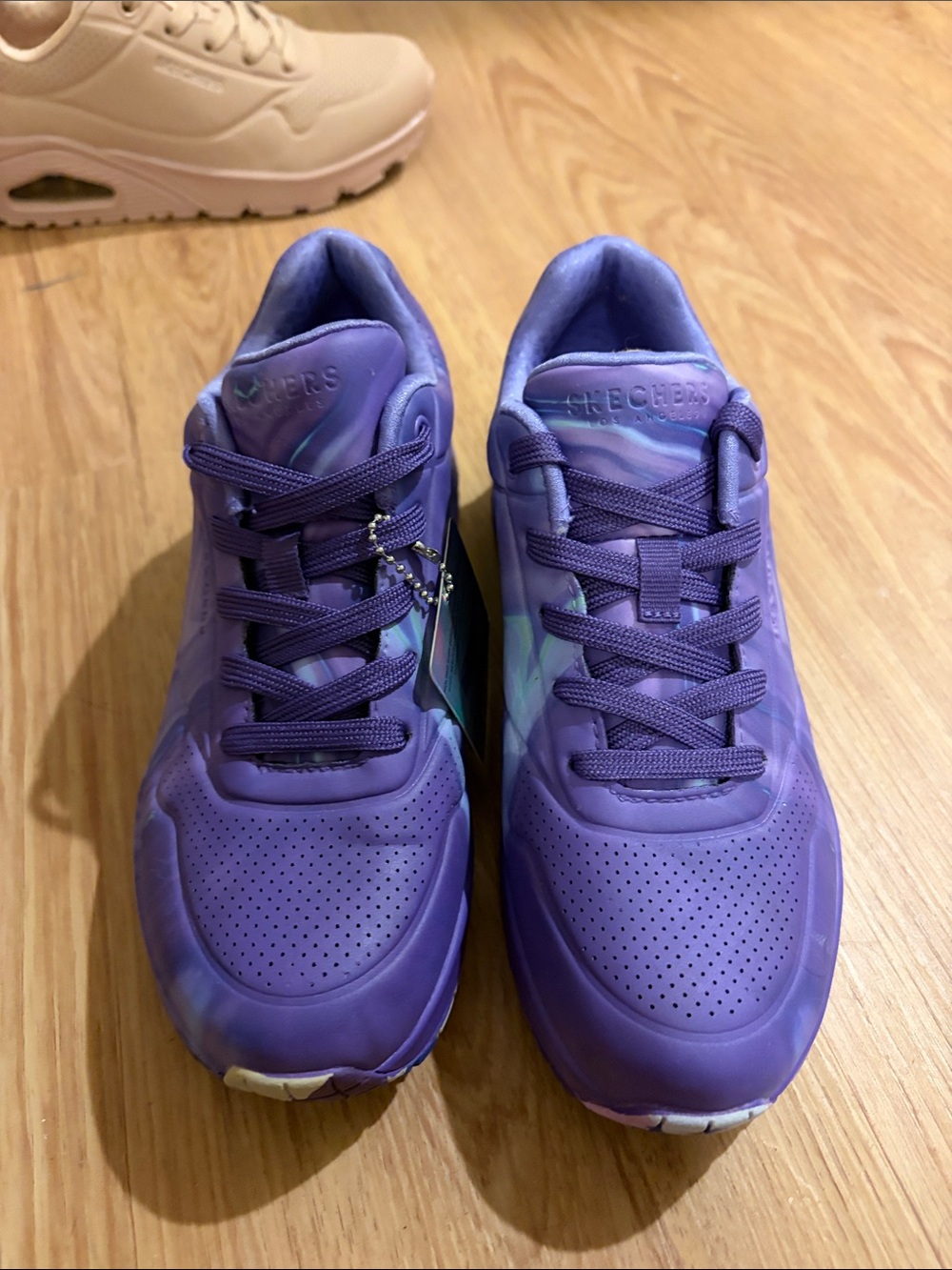 Skechers Women's Purple Lace-Up Athletic Sneakers